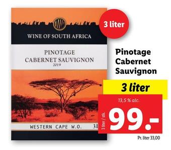 Lidl Pinotage cabernet sauvignon tilbud