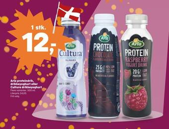 SuperBrugsen Arla proteindrik, drikkeyoghurt eller cultura drikkeyoghurt tilbud