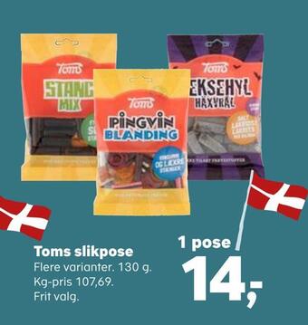 SuperBrugsen Toms slikpose tilbud