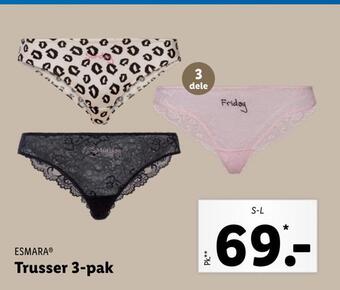 Lidl Trusser 3-pak tilbud