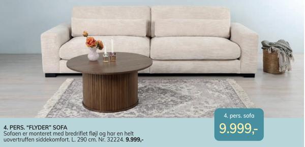 Daells Bolighus 4. pers. 'flyder sofa tilbud