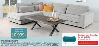 Daells Bolighus Stor flyder sofa tilbud