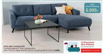 Sofa med chaiselong