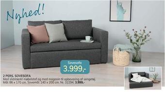 Daells Bolighus 2 pers. sovesofa tilbud
