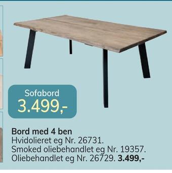 Daells Bolighus Bord med 4 ben tilbud