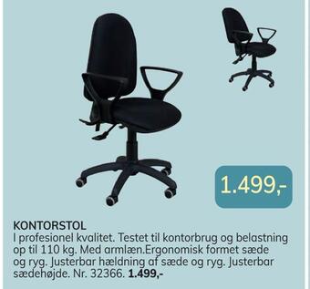 Daells Bolighus Kontorstol tilbud