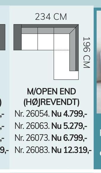Daells Bolighus M/open end (højrevendt) tilbud