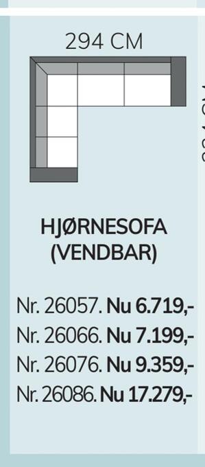 Daells Bolighus Hjørnesofa (vendbar) tilbud