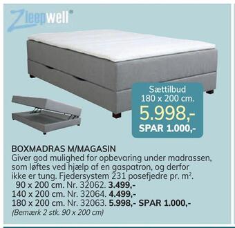 Daells Bolighus Boxmadras m/magasin tilbud