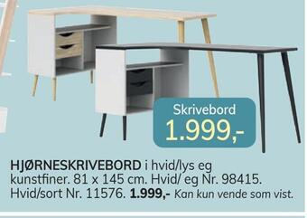 Hjørneskrivebord