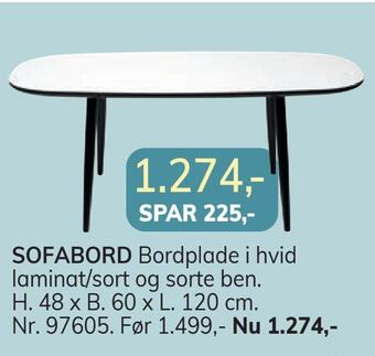 Daells Bolighus Sofabord tilbud