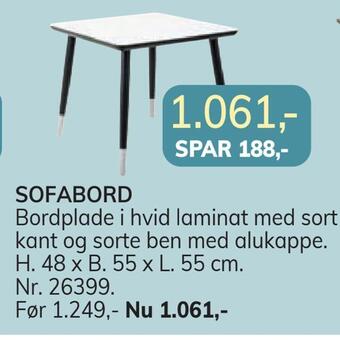 Daells Bolighus Sofabord tilbud