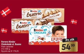 Fakta Tyskland Ferrero kinder chokolade el. bueno tilbud