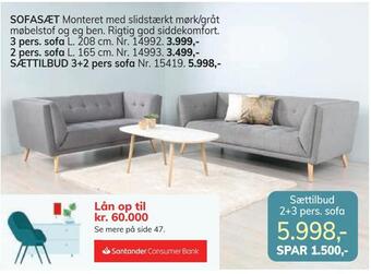 Sættilbud 2+3 pers. sofa