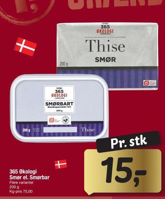 365 økologi smør el. smørbar