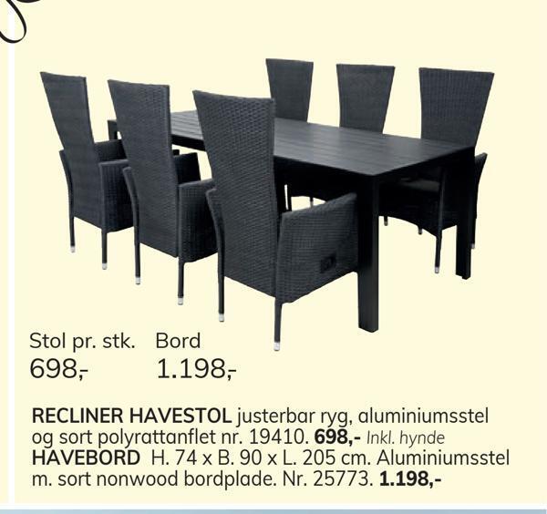 Daells Bolighus Havebord tilbud