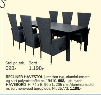 Daells Bolighus Havebord tilbud