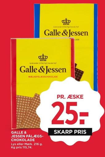MENY Galle & jessen pålægs­chokolade tilbud