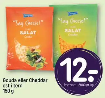 REMA 1000 Gouda eller cheddar ost i tern tilbud