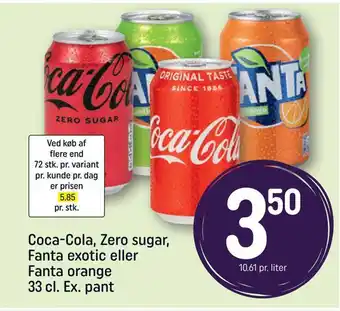REMA 1000 Coca-cola, zero sugar, fanta exotic eller fanta orange tilbud
