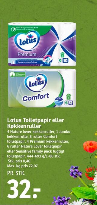 SPAR Lotus toiletpapir eller køkkenruller tilbud