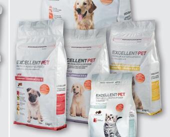 REMA 1000 Excellent pet kornfrit foder 5 kg hundefoder 4 kg hvalpefoder 4 kg kattefoder tilbud