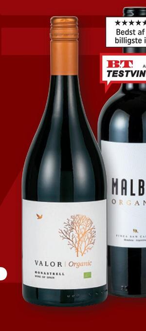 REMA 1000 Valor monastrell organic spansk økologisk rødvin tilbud