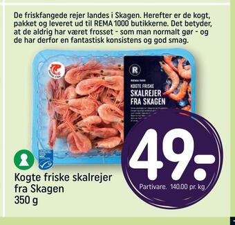 REMA 1000 Kogte friske skalrejer fra skagen tilbud