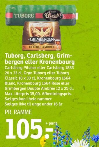 SPAR Tuborg, carlsberg, grim bergen eller kronenbourg tilbud