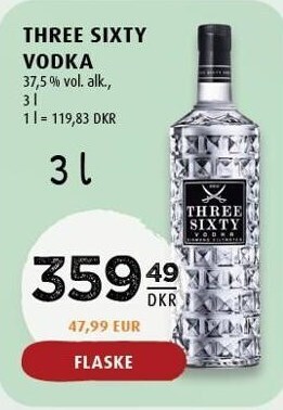 Scandinavian Park Three sixty vodka tilbud