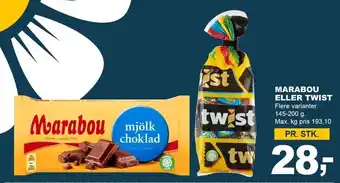Let-Køb Marabou el. twist tilbud