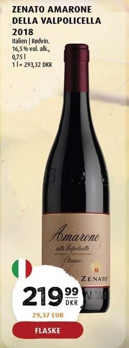 Scandinavian Park Zenato amarone della valpolicella 2018 tilbud