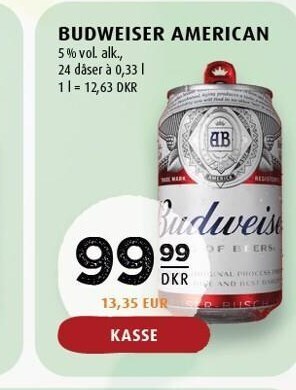 Scandinavian Park Budweiser american tilbud