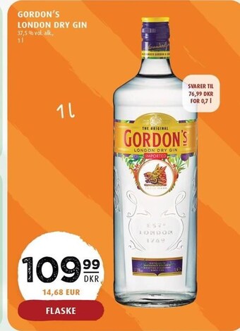 Scandinavian Park Gordon's london dry gin tilbud