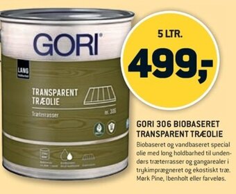 XL-BYG GORI 306 BIOBASERET TRANSPARENT TRÆOLIE tilbud