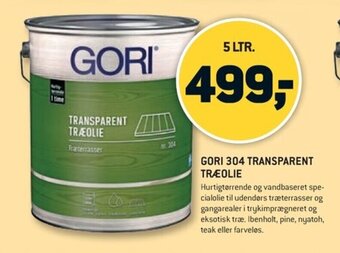 XL-BYG GORI 304 TRANSPARENT TRÆOLIE tilbud