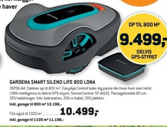 XL-BYG GARDENA SMART SILENO LIFE 800 LONA tilbud
