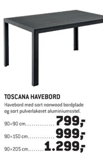XL-BYG TOSCANA HAVEBORD tilbud