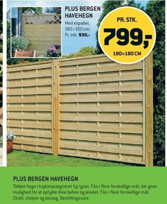 XL-BYG PLUS BERGEN HAVEHEGN tilbud