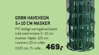 XL-BYG GRØN HAVEHEGN 5x10 CM MASKER tilbud