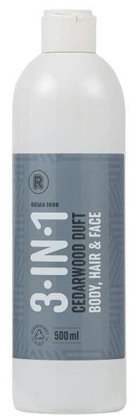 REMA 1000 Body, hair & face, 500 ml tilbud