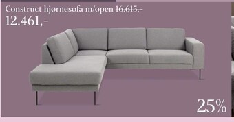 Construct hjørnesofa m/open