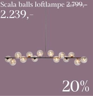 Scala balls loftlampe