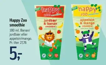 Føtex Happy Zoo smoothie 180 ml tilbud