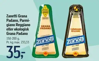 Føtex Zanetti Grana Padano, Parmi-giano Reggiano eller økologisk Grana Padano tilbud