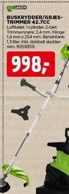 jem & fix GARDEN BUSKRYDDER/GRÆS-TRIMMER 42.7CC tilbud