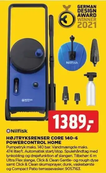 jem & fix Nilfisk HØJTRYKSRENSER CORE 140-6 POWERCONTROL HOME tilbud