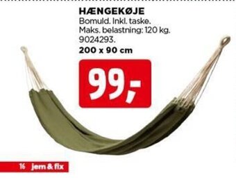 jem & fix HÆNGEKØJE tilbud