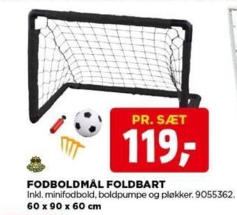 jem & fix FODBOLDMÅL FOLDBART tilbud