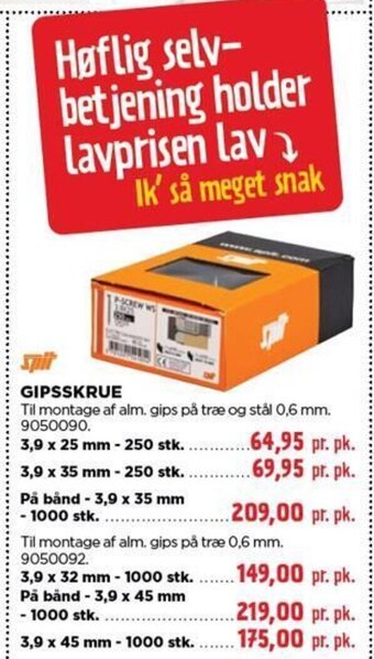 jem & fix GIPSSKRUE tilbud